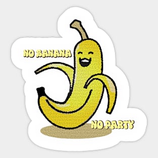 No Banana, No Party Sticker